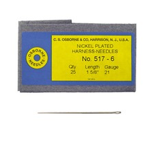C.S. Osborne Pack Of 25 Harness Needles 517 517-6 Size 6 Made In USA