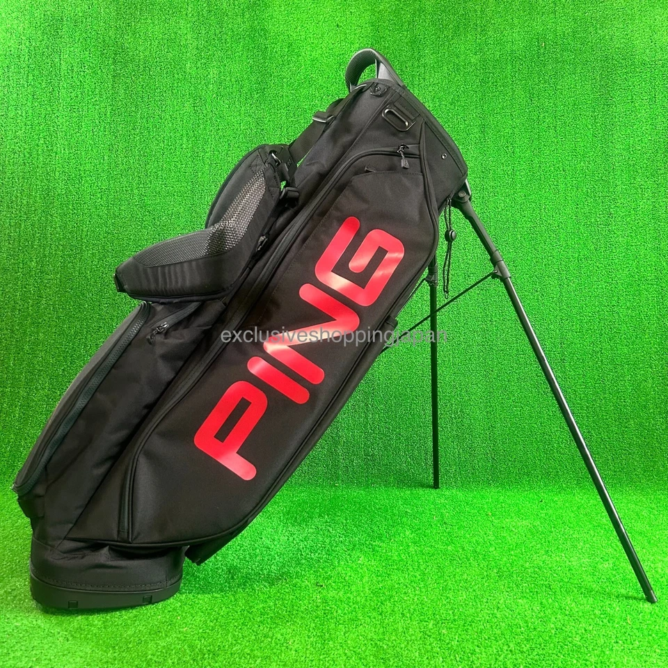 Ping Golf Hoofer Lite Custom Carry Stand Bag 8.5in 4-way Lightweight Black/Red - Image 3 of 4