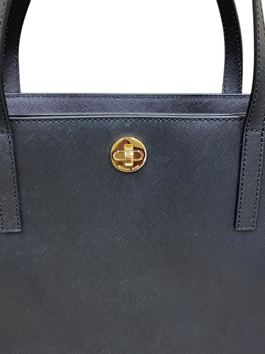 MICHAEL KORS Rivington Saffiano Leather LARGE Tote BLACK Laptop Business Bag NEW - Picture 4 of 9