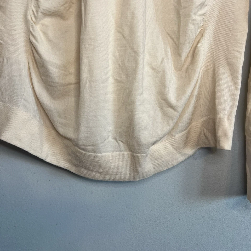 Camiseta Athleta Mujer Manga Larga Talla XL Crema Atlética Atletismo Correr Cerradura Foto 4 de 4