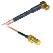 RG316 MCX FEMALE ANGLE to SMA Female Long RF Cable Rapid-SHIP LOT