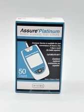 New, Sealed, Assure Platinum Blood Glucose Test Strips, 50 Count, EXP 09/25