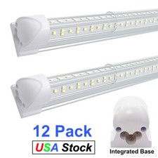 8 Foot LED Shop Lights 144W 8FT Led Tube Light Fixture 8' T8 Integrated Bulbs