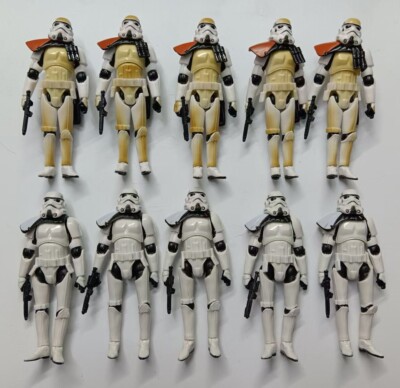lot of 10 Hasbro Star Wars Shadow Stormtrooper Troopers figure w gun 3.75'' #s3