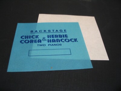 CHICK COREA & HERBIE HANCOCK PASS BACKSTAGE TWO PIANOS SPAIN 1979 TOUR