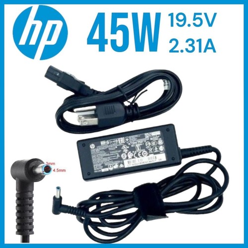 Genuine HP 45W blue tip laptop AC Adapter Power Supply Charger 19.5V