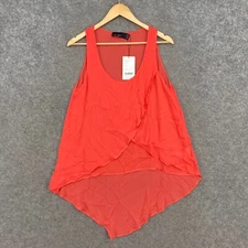 NEW Wish Top Womens 10 Silk Small Sheer Sleeveless Scoop Neck 7601