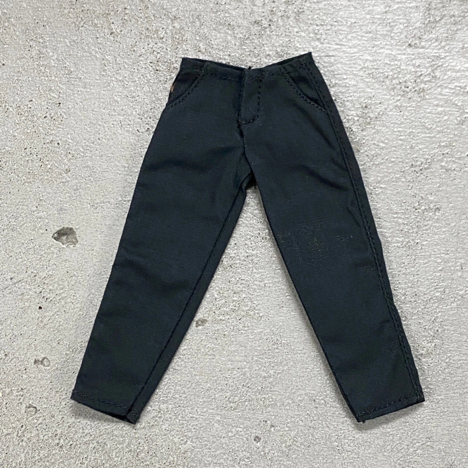 MO-RXPT-BLK: 1/12 Relax Fit Casual Pants for 6" slim figure body - Black image 1