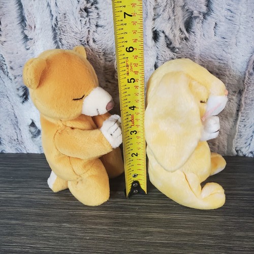 Ty Beanie Babys Hoffnung Bär und Grace Hase Kaninchen, betet auf Knien Stofftiere - Bild 4 von 7