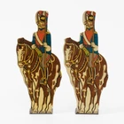 Set of 2 Vintage Marx Tin Lithograph Soldiers #15 Uhlan Prussian Cavalry 4.25"