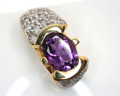 GOLDJUNGE69 *SOGNI D`ORO EDELSTEIN ANHÄNGER AMETHYST & ZIRKON 375er GELBGOLD