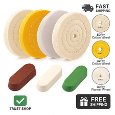 7PCS 6" Polishing Wheel Kit with Compounds for Bench Grinder