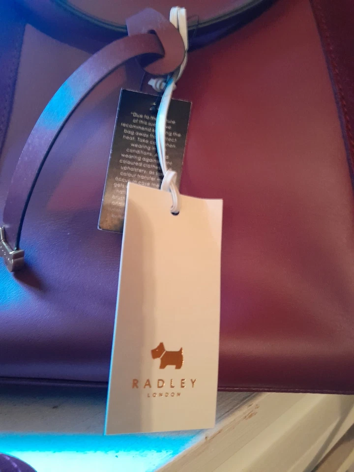 Новый Radley London, Baylis дороги замши средний размер сумка, Бордо красный, красивый! - Изображение 4 из 4