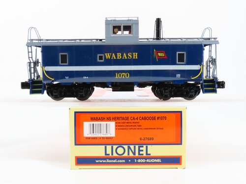 Escala O Lionel 6-27689 Wabash CA-4 Caboose Iluminado Interior de Fábrica 1070 RTR | Condition: Used