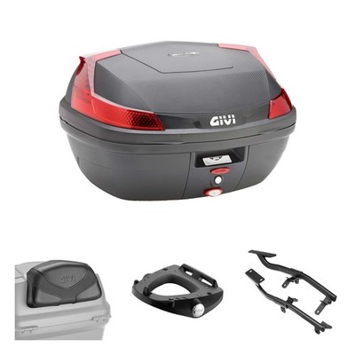 GIVI B47 BLADE Bauletto Kit Black Red For SUPER SOCO CPX 2021-2025