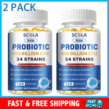 Probiotics 100 Billion CFU Potency Digestive Immune Health 240 Capsules Digestiv