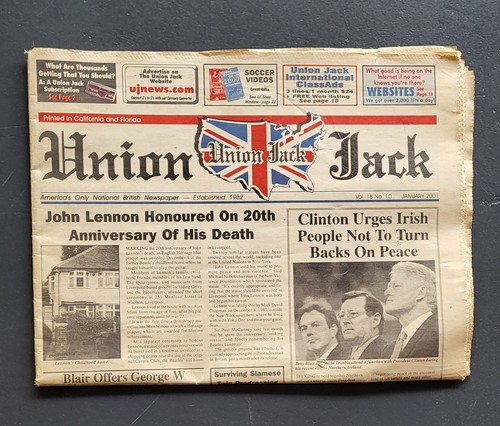 Union Jack Newspaper January 2001 John Lennon