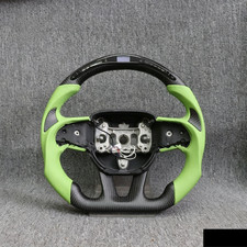 Led Carbon Fiber Steering Wheel For Dodge Charger Scat Pack Srt Hellcat 15-24