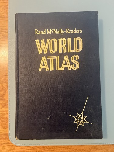 Vintage Rand McNally-Readers World Atlas 1945-1949 Edition Map book