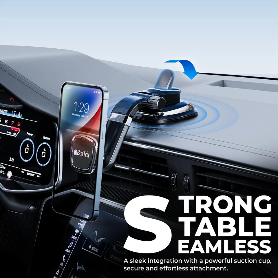 Phone Holder for Car, Magnetic Car Phone Mount | Dashboard Car Phone Holder C... - Image 3 of 4