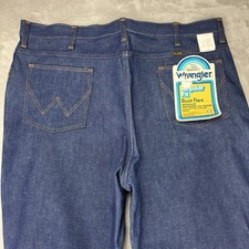 VTG 70s Wrangler 345DEN Boot Flare Jeans 40x32 USA Talon Zip Denim Bell bottom