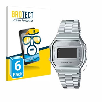 6x Display Schutz Folie für Casio A168WEM-7EF Zubehör Transparent