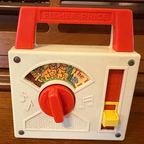 Vintage 1979 Fisher-Price Wind-Up Radio Toy Plays "The Teddy Bears' Picnic"