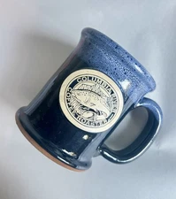 Blue 12-oz Columbia River Coffee Roaster Pottery Mug