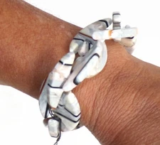 Sobral Neoconcretismo Barsoti Lagrima D'or Artist Made Stretch Bead Bracelet