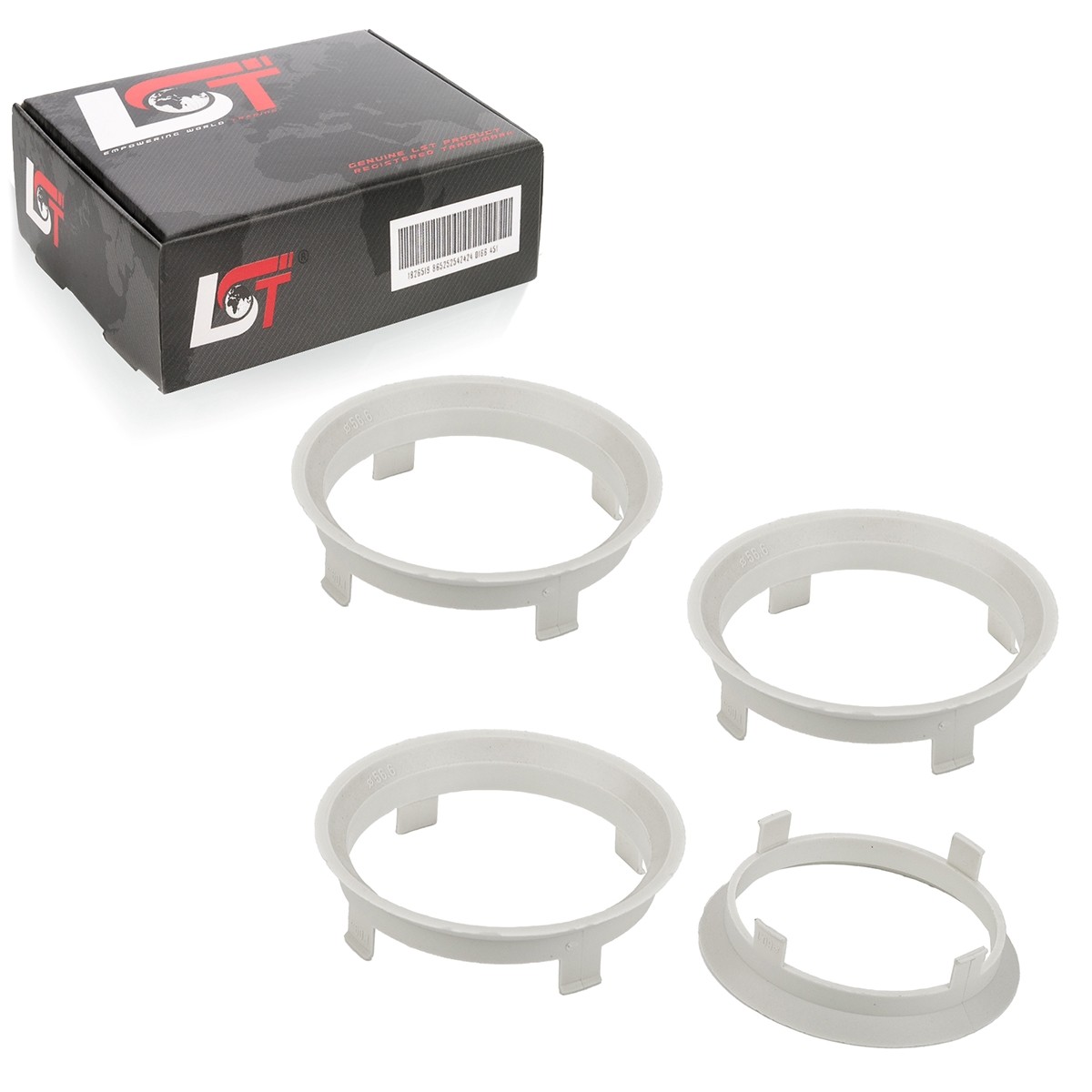 4x centering rings spacers for alloy wheels Ø 56.6 mm - Ø 60.1 mm for MITSUBISHI