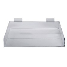 Slatwall Acrylic Tray, 12"W x 8"D x 2"H