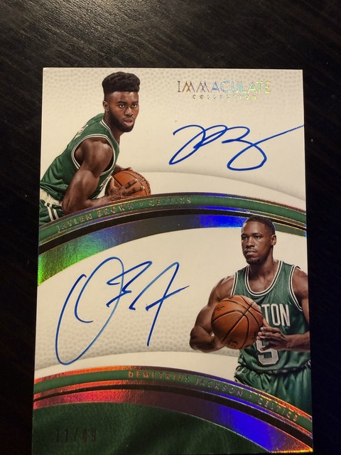 2016-17 Immaculate Collection D Jackson Jaylen Brown Dual Autographs #/49