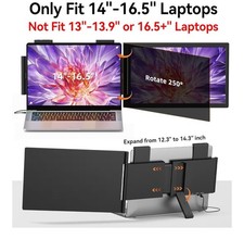 Laptop Portable Screen Extender Monitor for 14-16.5" Laptops, USB-C/HDMI Port