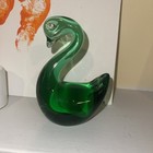 VINTAGE LIGHT BLUE SWAN HAND MADE ART GLASS BLOWN UNBRANDED — photo 3