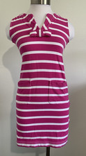 Kate Spade Dress Womens XS Pink White Stripe Cotton Tropez Bow Sheath Preppy