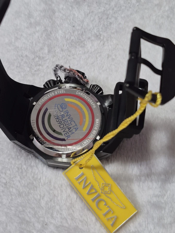 Reloj Hombre Invicta 22419 Russian Diver 52mm Cuarzo Cronógrafo Todo Negro Foto 4 de 4