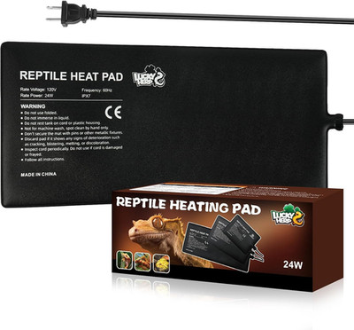 Reptile Heat Pad 8X18 Inch 24W under Tank Terrarium Heating Mat, Reptile Heat Ma