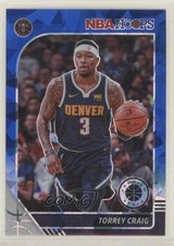 2019 Panini NBA Hoops Premium Stock Blue Cracked Ice Prizm Torrey Craig #50 4a0