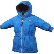Vintage LL Bean Jacket Toddler Boys 12M Blue Hooded Nylon Fleece Lined 80s