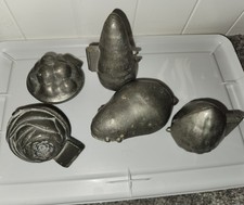 Antique Pewter Ice Cream Molds – Set of 5