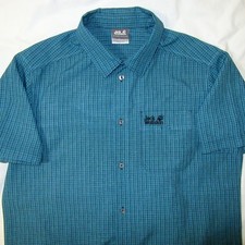 Jack WOLFSKIN  Germany - At Home Outdoors - Teal Blue - L Large - Shirt - New