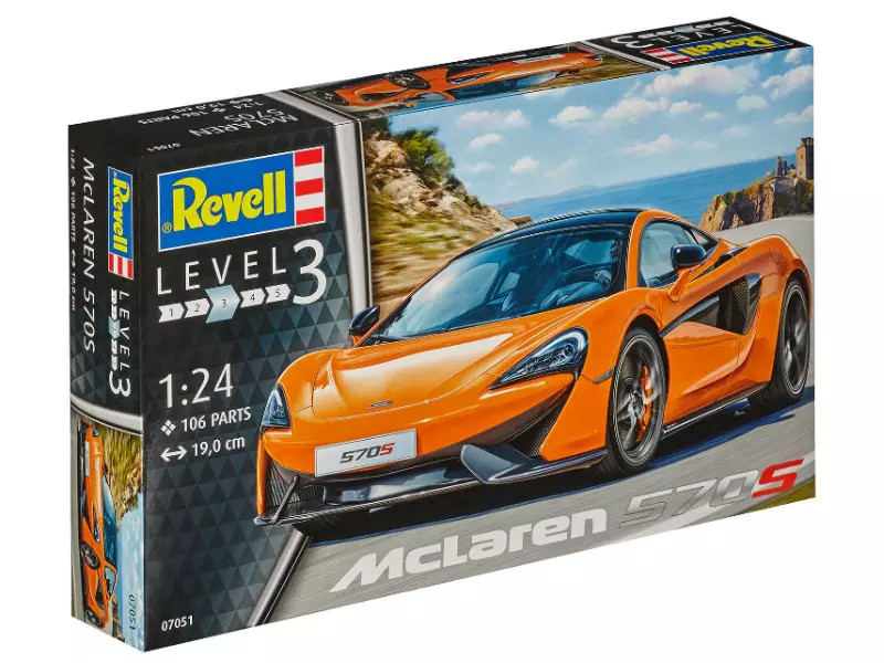 McLaren 570S Revell 07051 maquette de prestige à peindre avec habitacle ultra détaillé