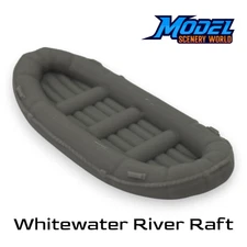 17' White Water River Raft - N Scale - Gray