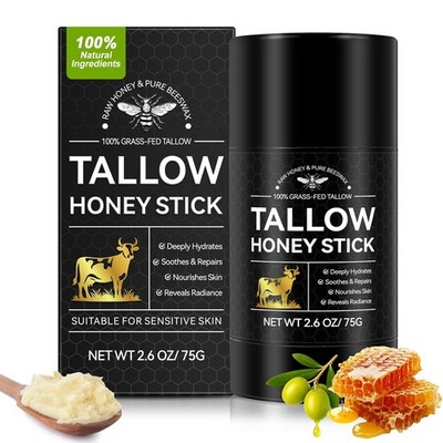 Eloix Tallow Honey Balm & Stick, All-Natural Moisturizer with Beef Tallow and Ra