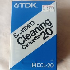 NEW Sealed TDK 8mm Video 8 Head Cleaner Cleaning Cassette Tape ECL-20