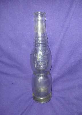 Vintage Nulcu Double Bubble Embossed Soda Bottle