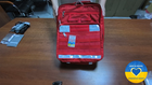 20L First Aid Medical Backpack, Red EMT Bag, Empty, Removable Pouches, MOLLE