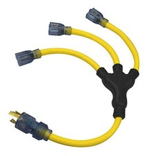 GC130802, Yellow, Line Stow Adapter, 30 A, 3 12/3 AWG, 2 W Converter 30 Amp 