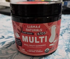 Llama Naturals Real Fruit Gummy Vitamins for Kids, No Added Sugar Cane, Beta Car