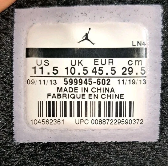 Zapatillas de baloncesto Jordan Super.Fly 2: rojo fusión ~ 599945-602 talla 11,5 Foto 2 de 4